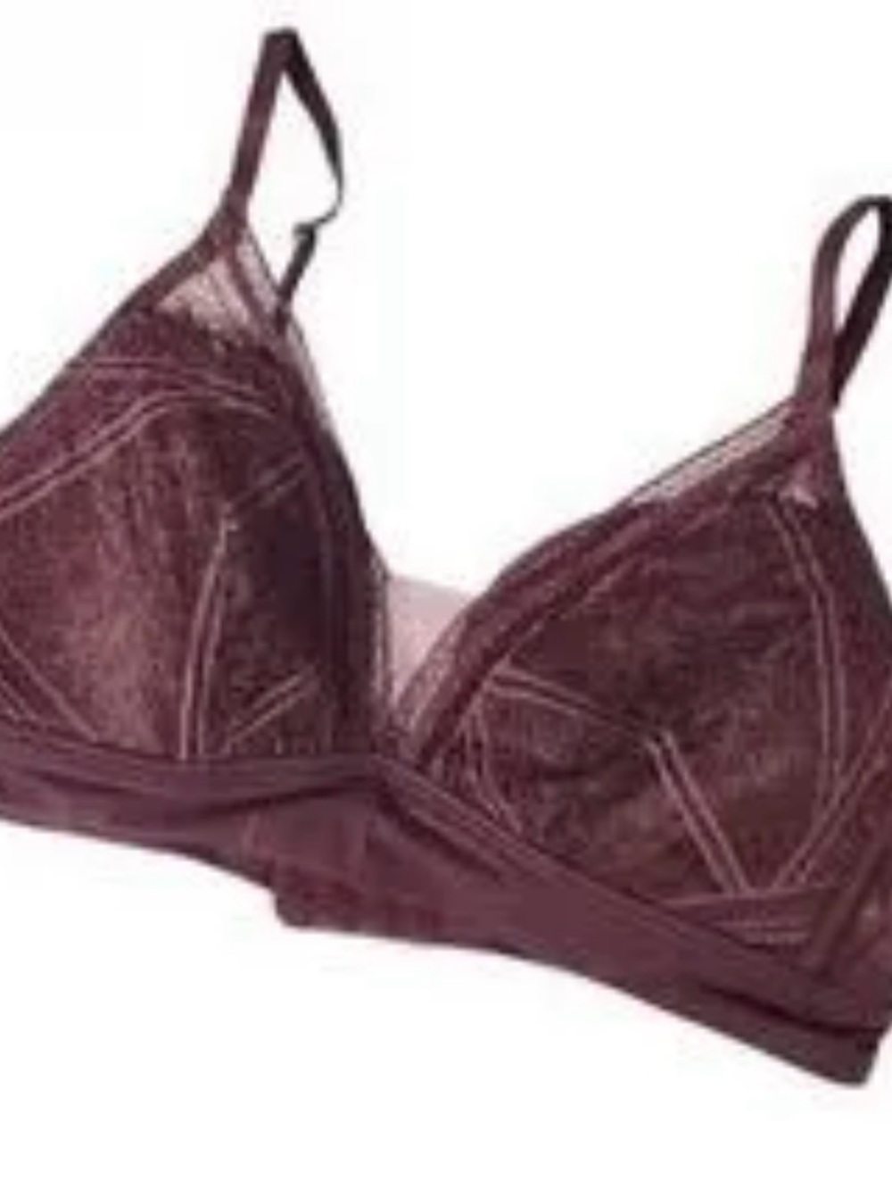 Wireless Lace Bralette - Burgundy